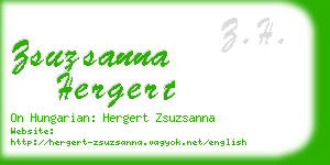 zsuzsanna hergert business card